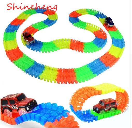 Glow-in-the-Dark Toy Train with Track