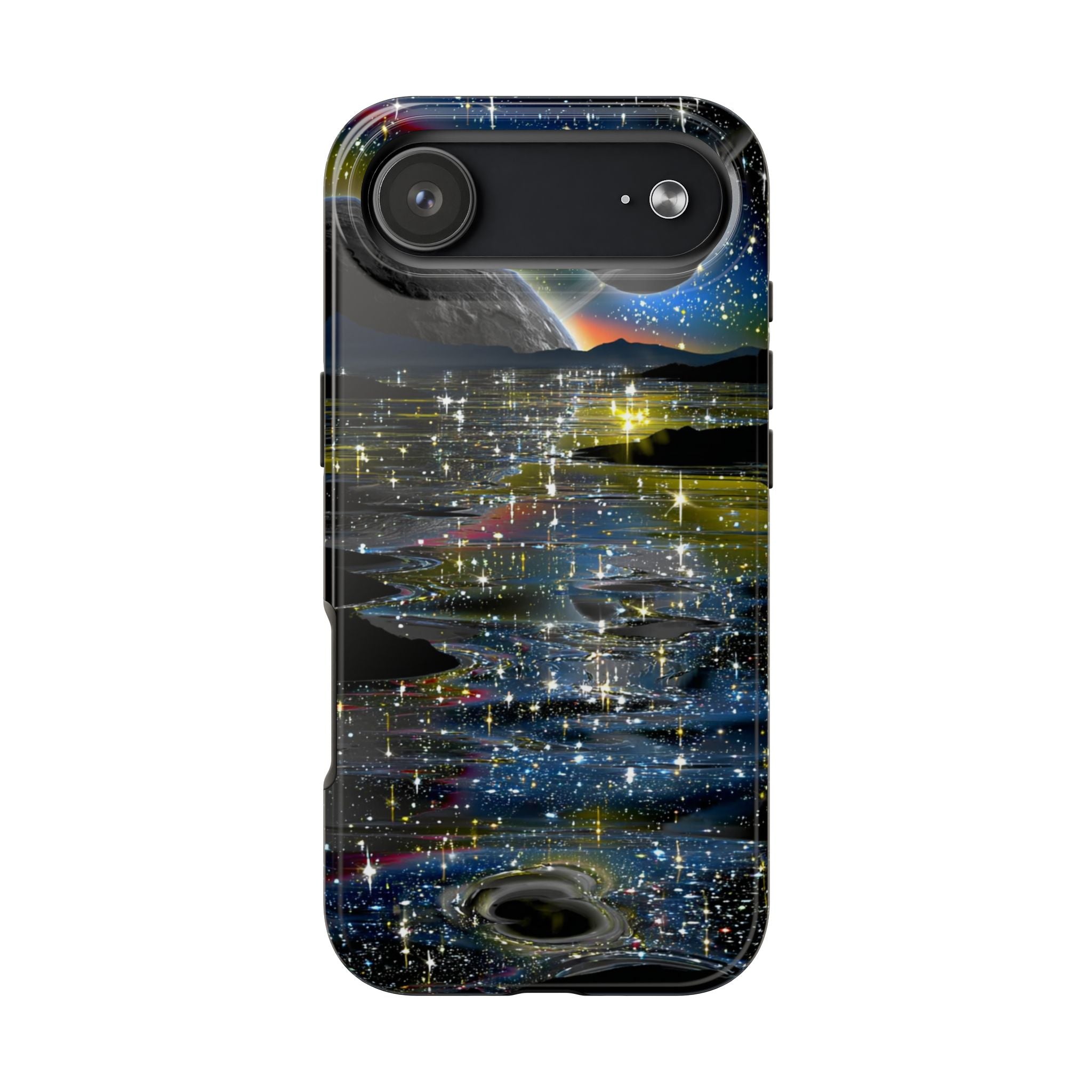 Galaxy Over Water Phone Case — Outta this world planet and sky Design