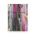 Pink Gold Heart Hardcover Journal — Birthday Gift Notebook