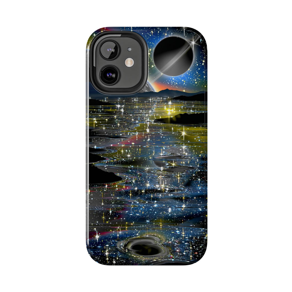 Galaxy Over Water Phone Case — Outta this world planet and sky Design