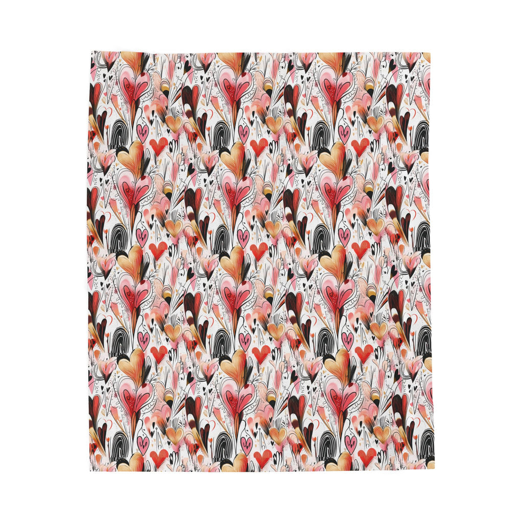 Velveteen Plush Blanket — Abstract Repeat Pattern Throw Valentine's day gift