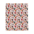 Velveteen Plush Blanket — Abstract Repeat Pattern Throw Valentine's day gift