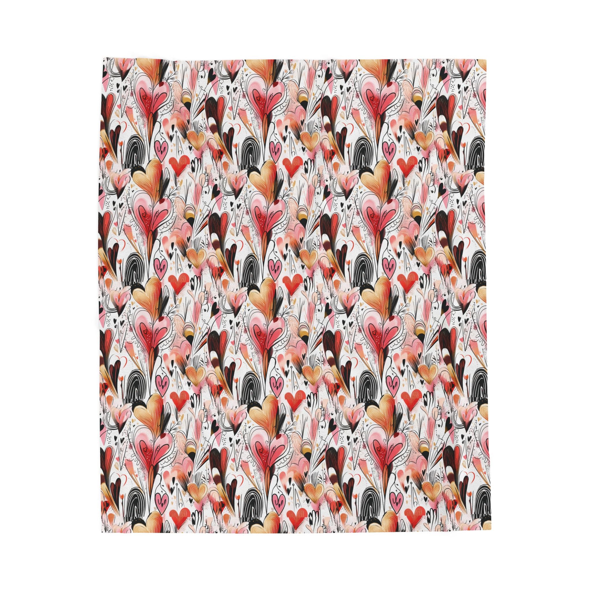 Velveteen Plush Blanket — Abstract Repeat Pattern Throw Valentine's day gift