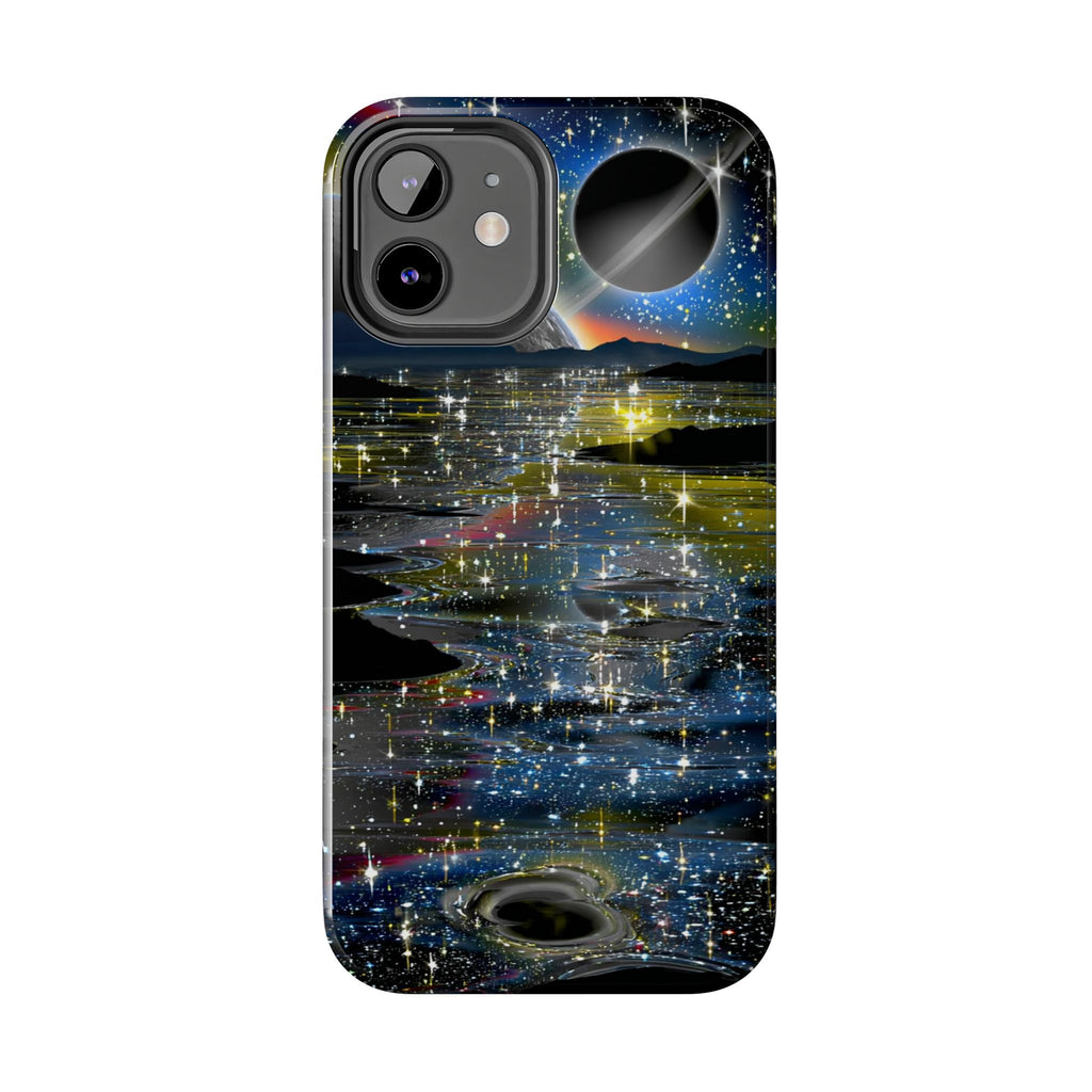 Galaxy Over Water Phone Case — Outta this world planet and sky Design