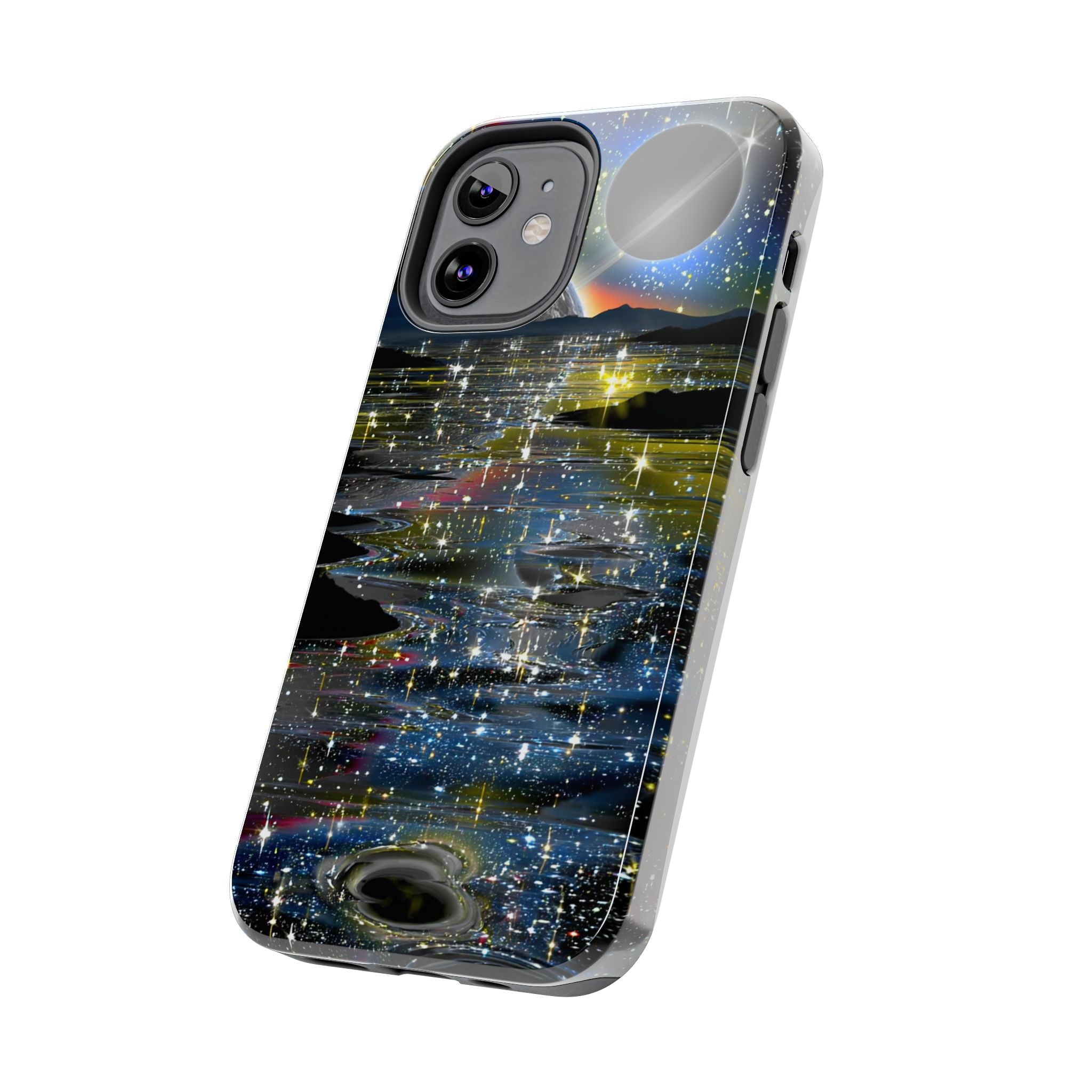 Galaxy Over Water Phone Case — Outta this world planet and sky Design