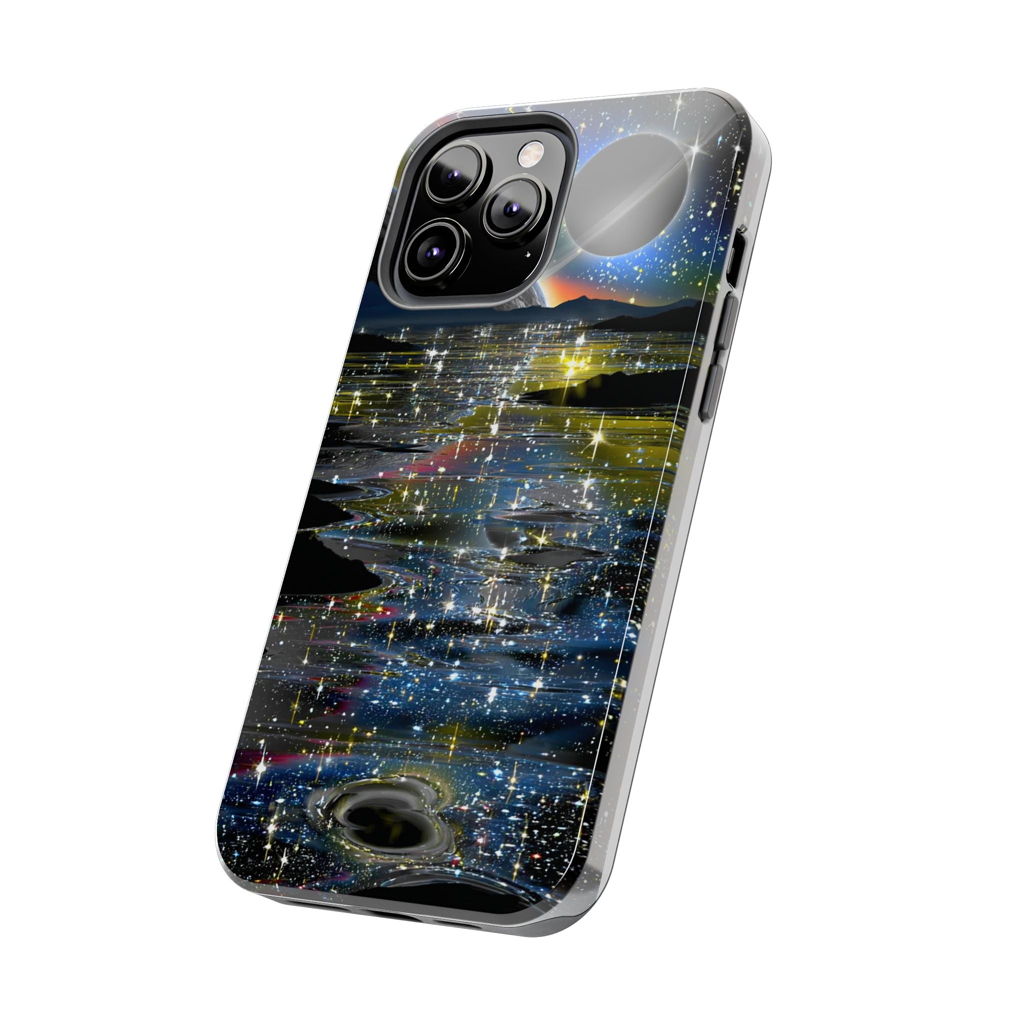 Galaxy Over Water Phone Case — Outta this world planet and sky Design