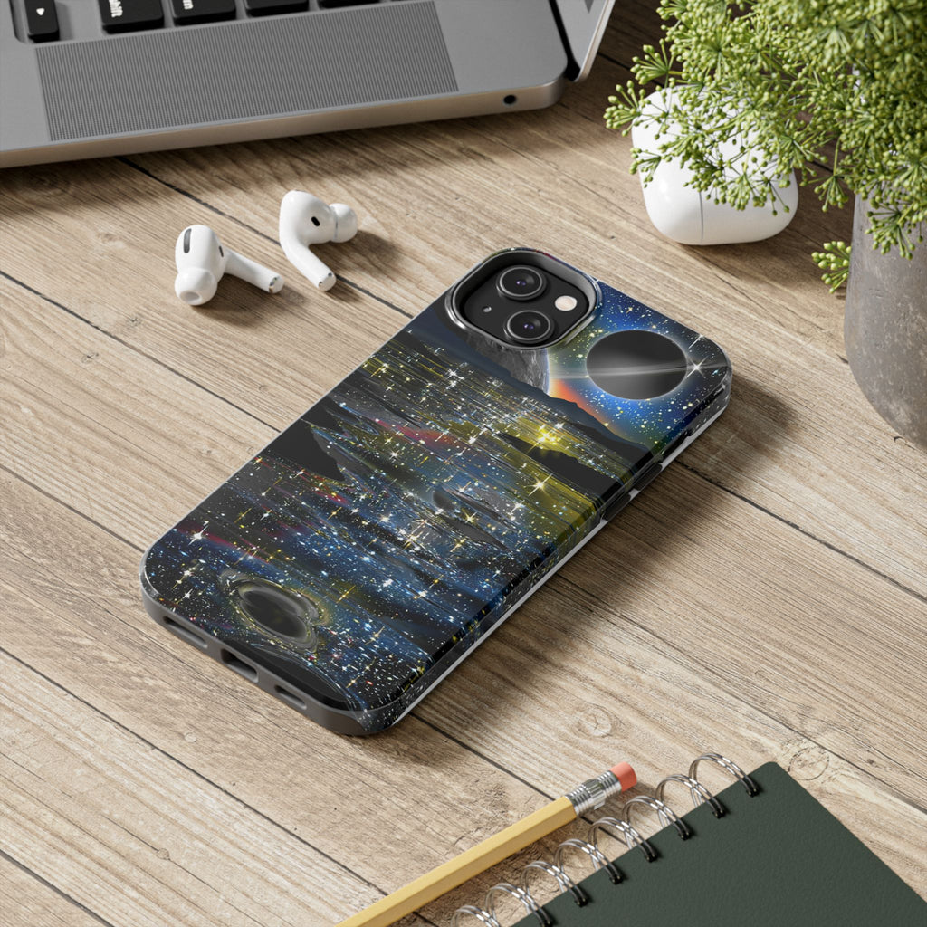 Galaxy Over Water Phone Case — Outta this world planet and sky Design