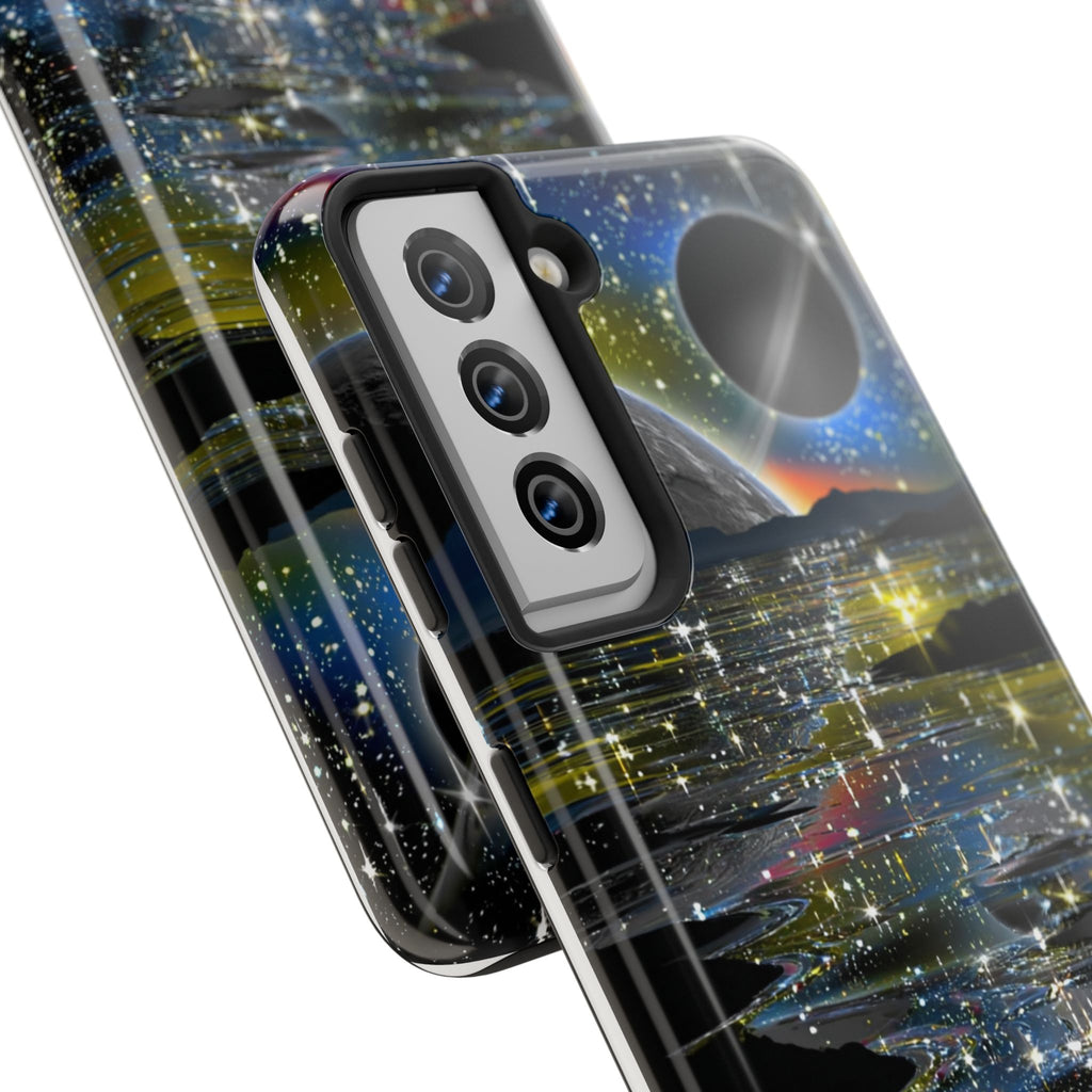 Galaxy Over Water Phone Case — Outta this world planet and sky Design