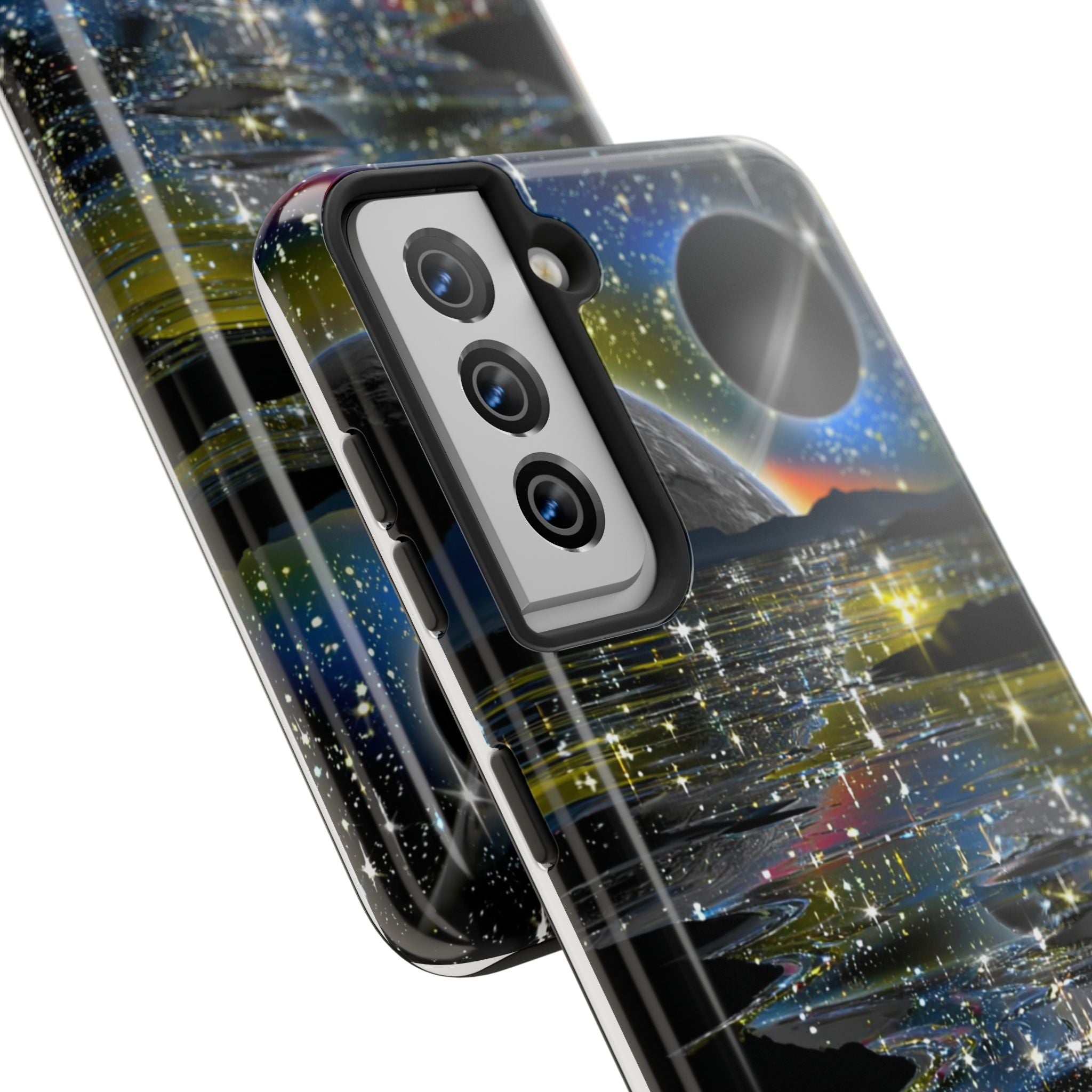 Galaxy Over Water Phone Case — Outta this world planet and sky Design