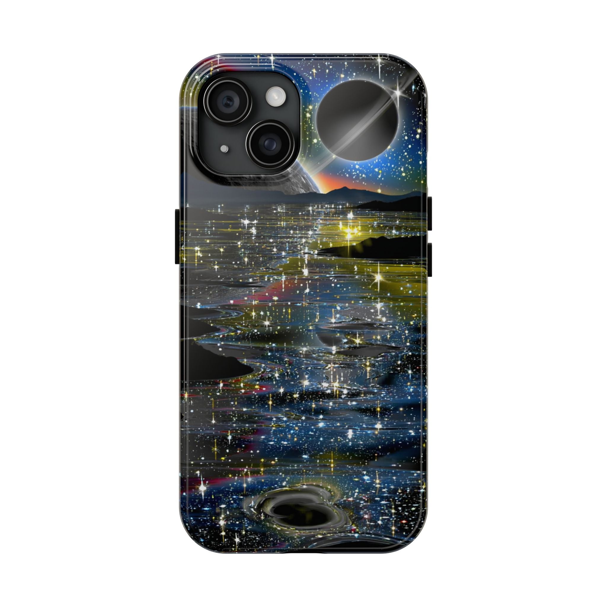 Galaxy Over Water Phone Case — Outta this world planet and sky Design