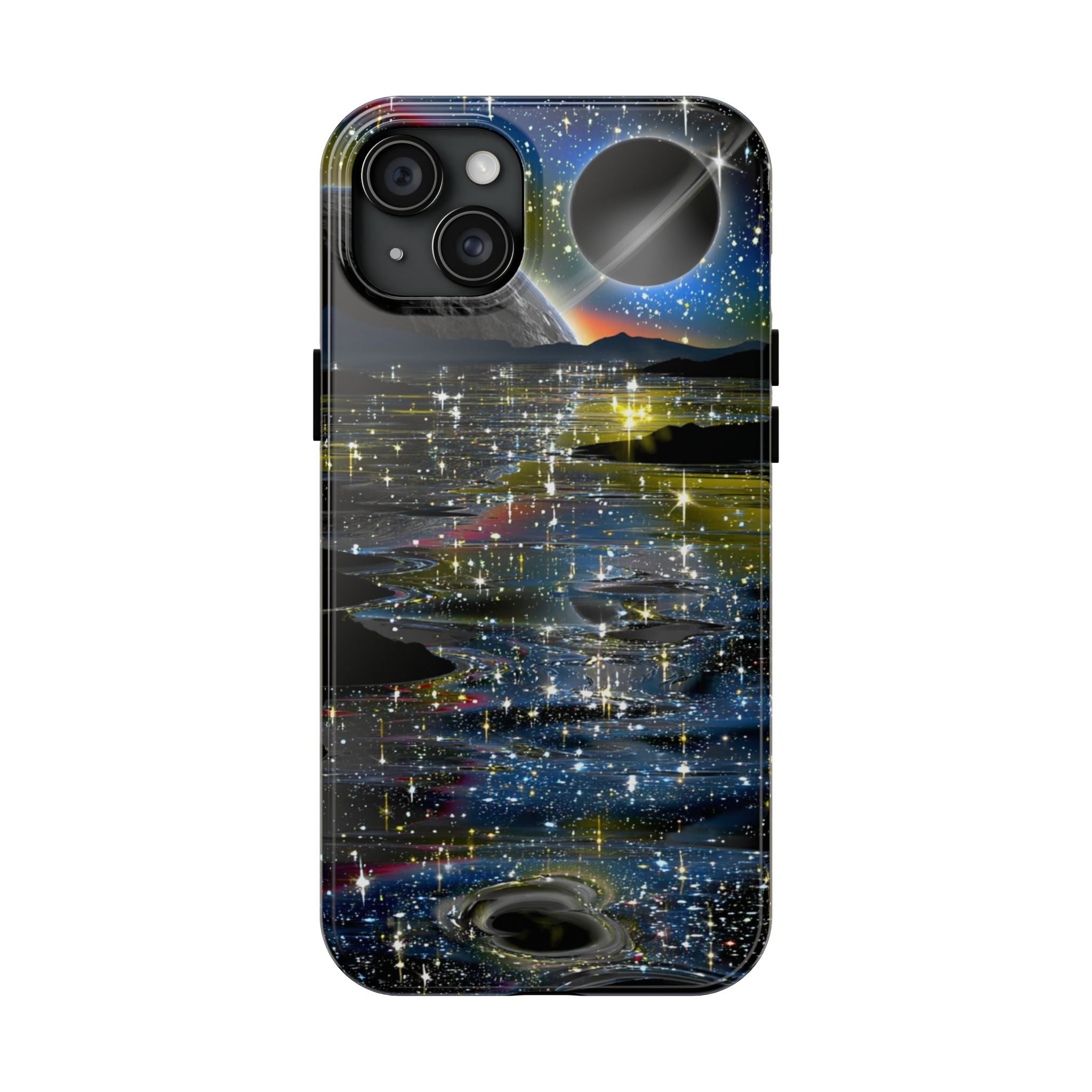 Galaxy Over Water Phone Case — Outta this world planet and sky Design