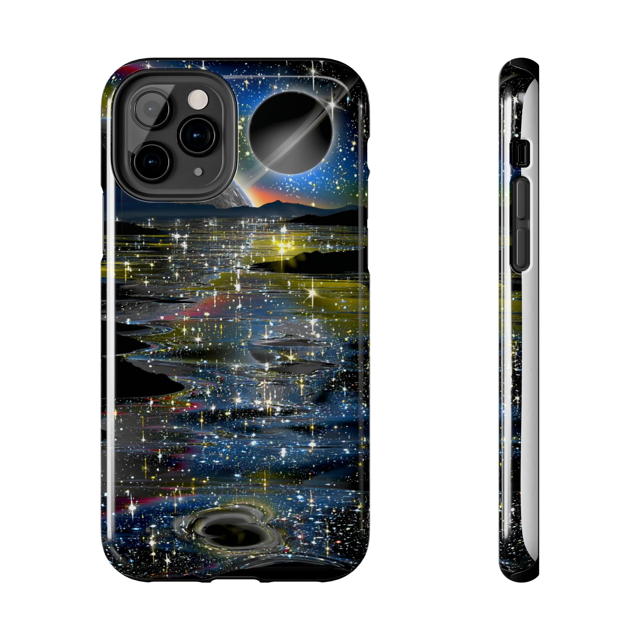 Galaxy Over Water Phone Case — Outta this world planet and sky Design
